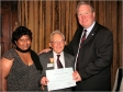 Mike with Bert Inward, founder of Dacorum Rent Aid, at the MP Heroes Tea Party in 2008