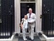 Mike Penning MP with Betty Harris of DHAG presenting a petition to 10 Downing Street about hospital staff car parking charges