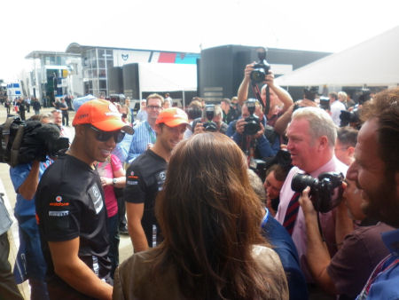 Mike visits the British Grand Prix at Silverstone, 2011 - Lewis Hamilton, Jenson Button