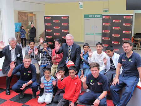 Supporting a “Kick Racism Out of Football” event