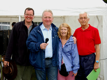 Mike at the Leverstock Green Village Association fete with Nick Taylor, Pamela Richardson and John Baldwin