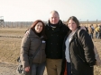 Mike with Astley Cooper teachers Nicole Sarsby and Rachel Dickson on a Holocaust Educational Trust visit to Aushwitz-Birkenau