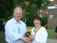 Mike with Terri Bailey, Headteacher of Pixies Hill School at the Summer Fete