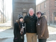 Mike Penning with Astley Cooper pupils Rowena Haigh and Rebekah Ward on a Holocaust Educational Trust visit to Aushwitz-Birkenau