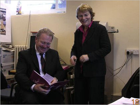 Mike Penning with Margaret Kingston, Manager of Dacorum Community Trust